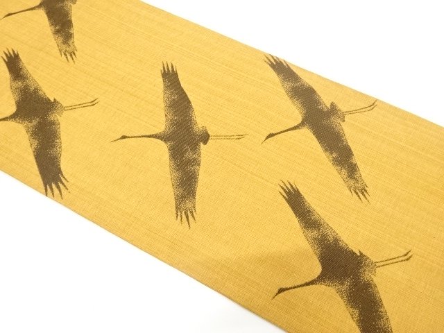 JAPANESE FUKURO OBI / WOVEN CRANES